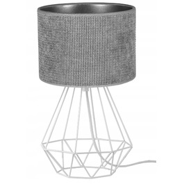 Стильна настільна нічна лампа з велюровим абажуром у стилі лофт, LED