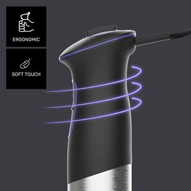 Електричний блендер Taurus Stabmixer 1000W з 20 швидкостей, турбо-функцією та нержавіючою сталлю