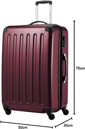 Чемодан ручної поклажі Alex Hauptstadtkoffer, 38 x 23 x 23 см, 42 л, з 4 колесами, розширюваний, Бордовий