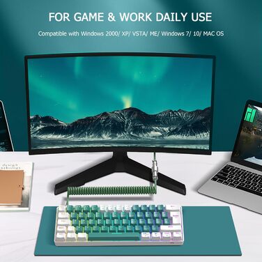 ZIYOU LANG T60 Pro: Механічна клавіатура та миша для геймінгу з USB-C кабелем, 60% UK Layout (QWERTY), Red Switch, 6400DPI RGB миша для PC/Mac, комплект Biene K&M