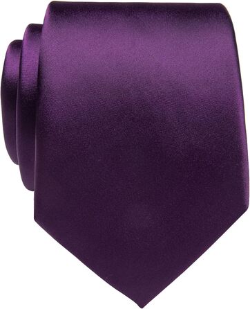 Чоловічі краваткові аксесуари YourTies: смугасті та клітинчасті краватки з шовкової тканини, набір з краватною кліпсою (сливовий колір)