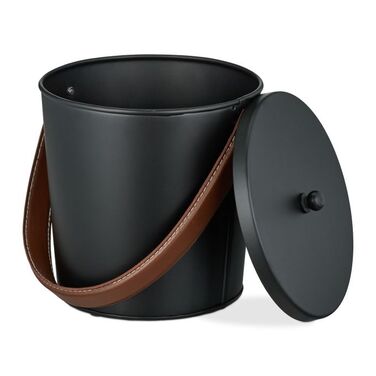 Relaxdays Ash Bucket with Lid, 4.5 Liters