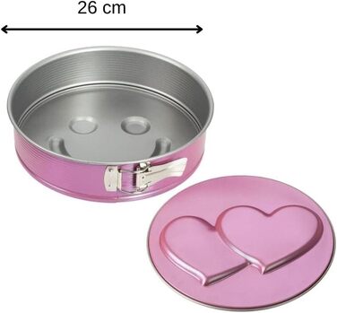 Форма для випічки Zenker Backform, серцеподібна, з антипригарним покриттям, рожева, 1 шт.