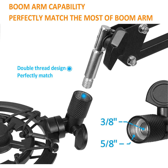 Тримач мікрофона YOUSHARES для Razer Seiren Mini/V3 Mini – професійний кріплення на пружинному тримачі з поп-фільтром, підставка для геймінгу, стрімінгу та подкастингу