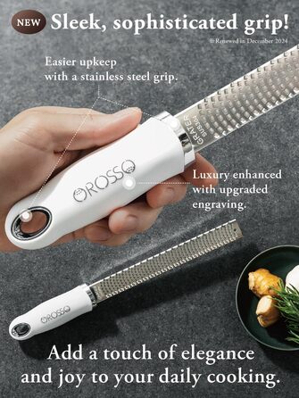 Grate, cheese grater, grate, cheese mill, Parmesan cheese, ginger, garlic zest grater (white)