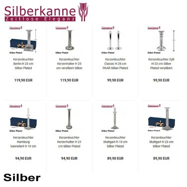 Сріблястий двосторонній портсигар Silberkanne Hamburg 6,5x9,5 см, преміум якість, посріблений метал