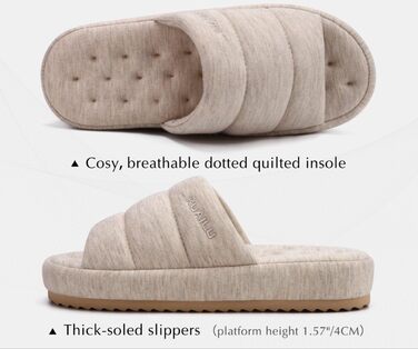 Чоловічі домашні тапочки KuaiLu: стильні, з м'якою устілкою з піною Memory Foam, для дому та вулиці (Бежевий, 49 EU)