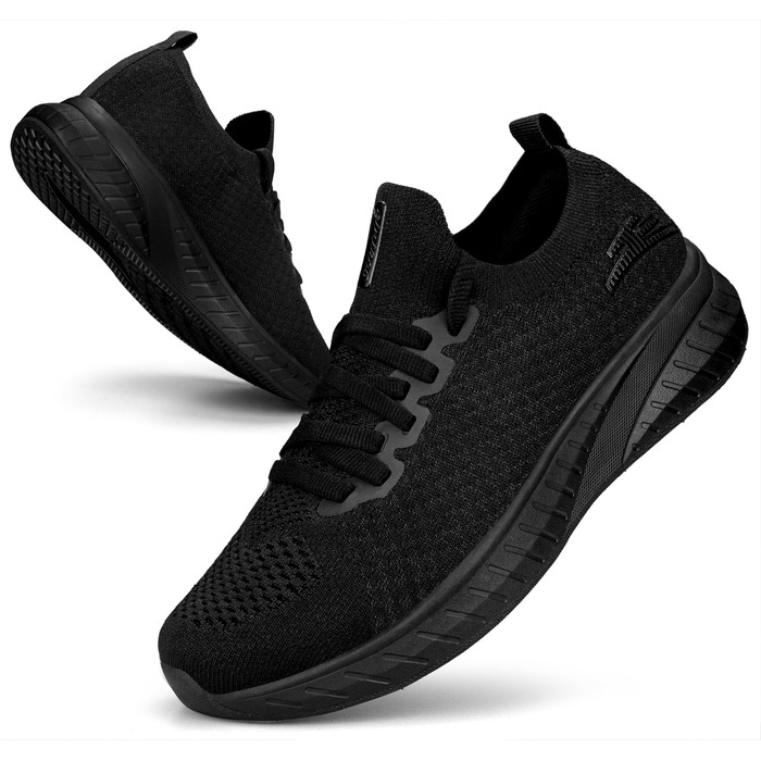 Жіночі спортивні кросівки для бігу та повсякденного носіння. Легкі, дихаючі, чорні (38 EU)