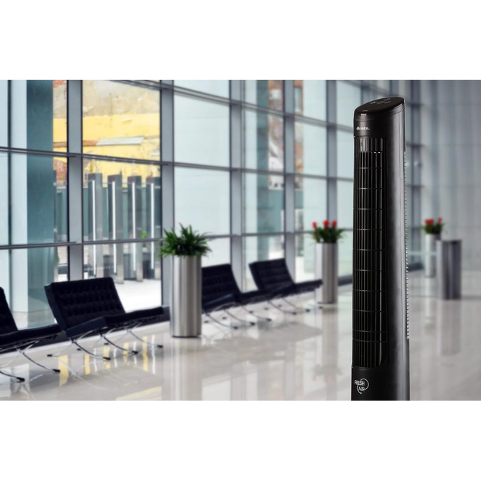 Вентилятор настільний Ariete 805, 48 Вт, з осциляцією 180°, дисплеєм, 3 швидкості, 3 режими, таймер до 7,5 год, чорний