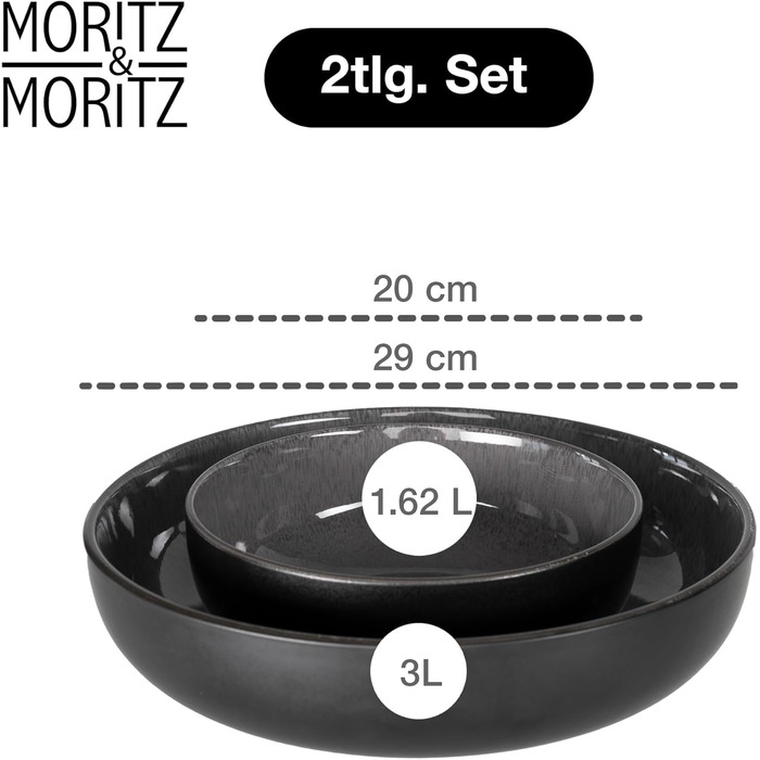 Набір посуду Moritz & Moritz VIDA на 12 осіб (36 предметів) - сучасний фарфоровий сервіс. Мікрохвильовий, посудомийна машина, стійкий до подряпин