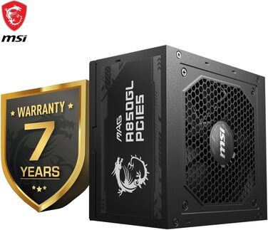 Блок живлення MSI MAG A850GL PCIE5 850W 80 Plus Gold, повністю модульний, ATX 3.0, підтримка PCIe 5.0, 120мм FDB вентилятор