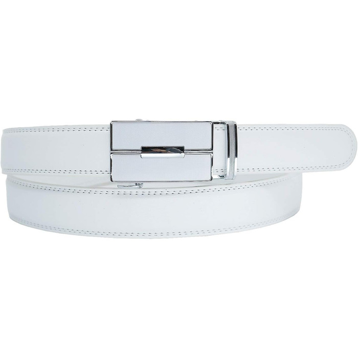 Чоловічий шкіряний ремінь на автоматичній застібці без отворів, 3 см, регульований розмір, довжина 125 см