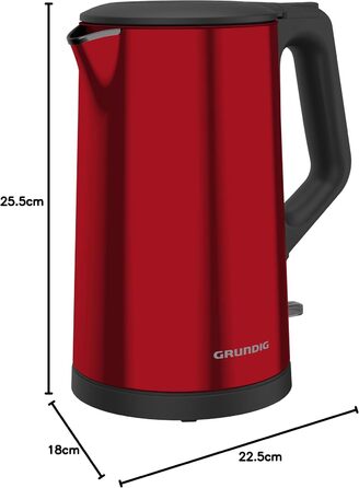 Електричний чайник Grundig WK 8340 з нержавіючої сталі, 1.7 л, прихований нагрівальний елемент, індикатор рівня води, колір Rose Gold (2024)