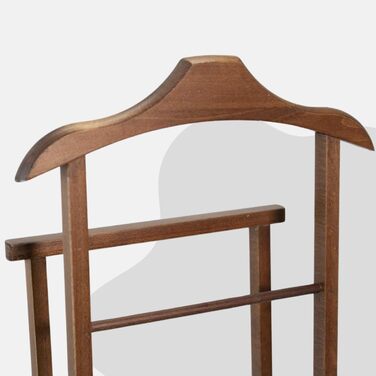 Tomaino - Valet's Bedroom in Wood - Clothes Rack with Wheels Ambrogio - Modern Valet for Clothing and Accessories (Natural)