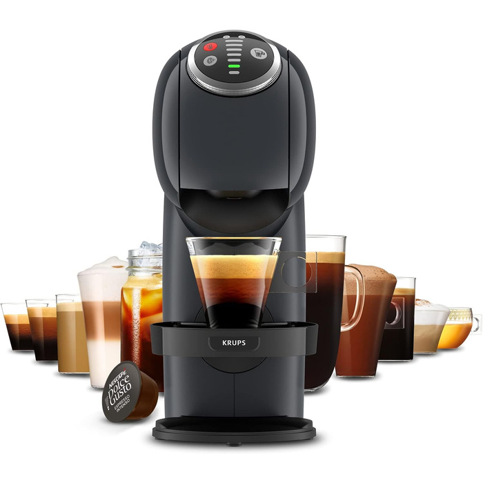 Кавомашина капсульна NESCAFÉ Dolce Gusto Genio S Plus by Krups, автоматична, космічно-сіра, KP340B