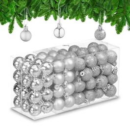Relaxdays Set of 96 Christmas Baubles