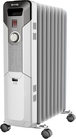 Електричний обігрівач EVVO C9, білий, 2000 Вт, до 20 м², ефективний, 3 режими, безпечний, легкий у транспортуванні