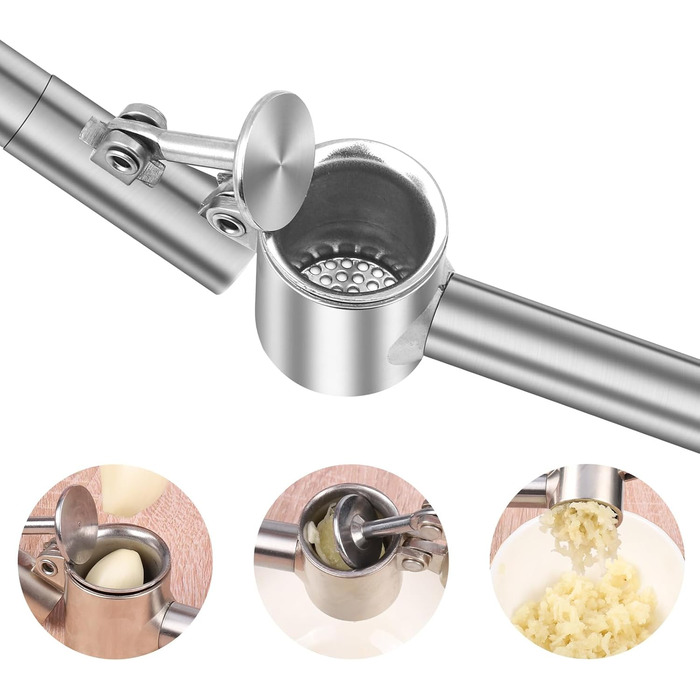 Прес для часнику з нержавіючої сталі - практичний кухонний помічник, міцний та стабільний