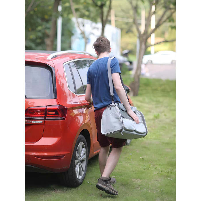 Транспортна переноска для котів та собак FUKUMARU, рожева, велика (до 22 кг)