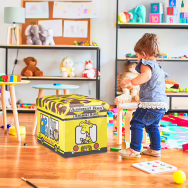 Relaxdays Foldable Toy Box with Storage Space
