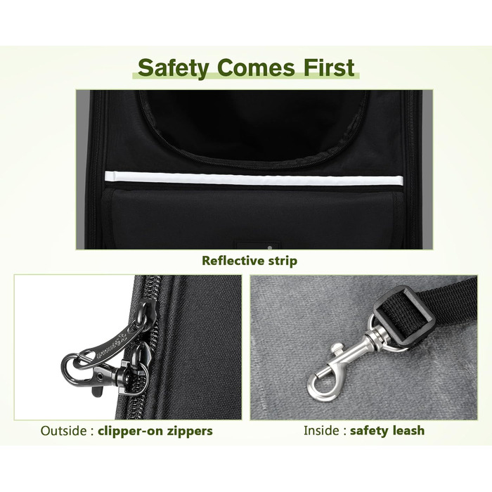 Рюкзак для кота Pecute з сіткою, дихаючий та легкий, для собак та котів до 6 кг (Чорний, Класичний)