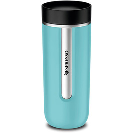 Термокружка Nespresso Travel Mug Small Sage Green 300 мл, Sage Green (Aquamarin Blue), з кришкою, не протікає, для кави, чаю, матча, з нержавіючої сталі