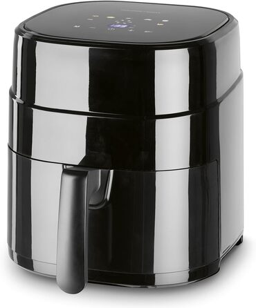 Фритюрниця горіння повітрям GOURMETmaxx 4.5L – Airfryer 1400W з цифровим дисплеєм, таймером, захистом від перегріву, миється у посудомийній машині, без жиру – Чорний 4.5 літри