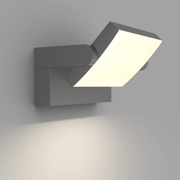 Klighten LED вуличне освітлення: водонепроникна настінна лампа з поворотним LED-панелем, 1500 люмен, 3000K (тепле біле світло) для саду, тераси, внутрішнього використання.
