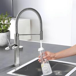 Висувна кухонна змішувач TIMACO з нержавіючої сталі, 360° поворот, одноручний, для кухонної мийки (хром)