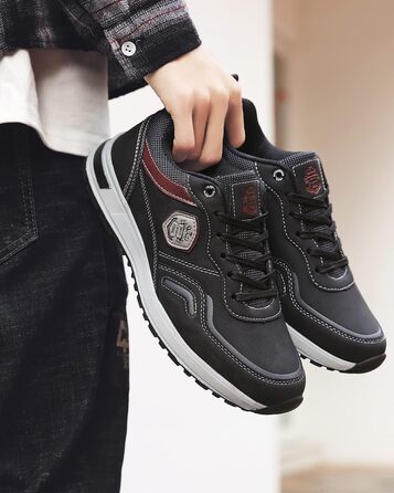 ARRIGO BELLO Кросівки чоловічі спортивні для ходьби та відпочинку, розмір 41-46, чорний