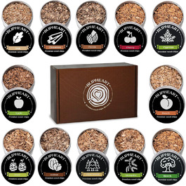 Тріски для коктейльного смокера, 12 смаків, натуральні тріски для приготування напоїв, Bourbon, Whiskey, кулінарні тріски, подарунок для чоловіка