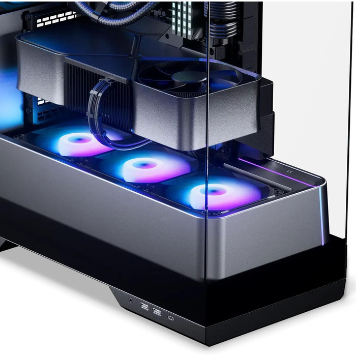 Корпус для ПК Phanteks Evolv S2 Midi-Tower, E-ATX, чорний, панорамне скло, RGB, Back-Connect, 4 вентилятори 120 мм