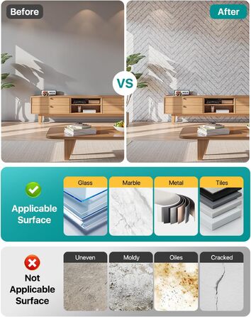 Акустичні панелі Soundsbay самоклеючі, звукопоглинаючі плити з поліестеру для стін 30x30x0,9 см, сріблясто-сірі (12 шт.)