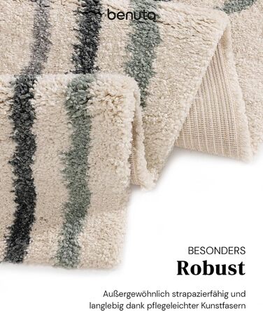 benuta Listen Kids Rug Gobi - Acrylic - Rectangular & in Style: Abstract, Children's Motifs, Stripes, Hygge & Cozy, Scandi Living - Easy Care for Living Room, Bedroom, Multicolor, 140x200 cm