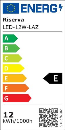 LED дзеркальна лампа Riserva 12W для ванної кімнати, поворотна 300°, чорна, 3000K/6500K