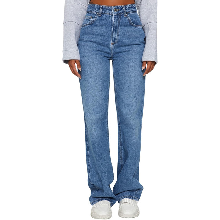 Джинси жіночі Trendyol з широкими штанинами та високою талією, блакитні