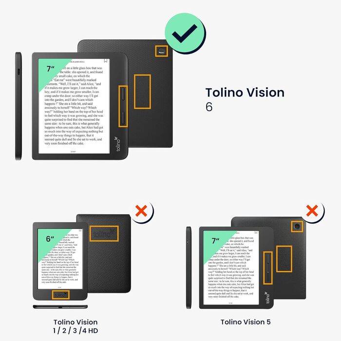 Чохол kwmobile для Tolino Vision 6: тканинний захисний чохол з малюнком серця, сірий (Herz Brush 22)