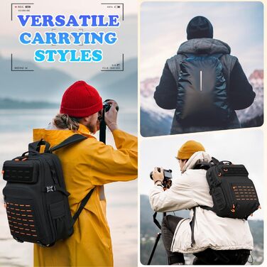Водонепроникний рюкзак для камери FRETHIND: DSLR, SLR, дрона, об'єктивів та ноутбука (з дощовиком)