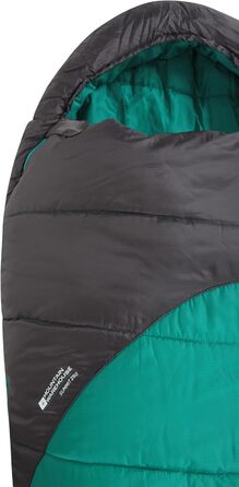 Спальний мішок Mountain Warehouse Summit 250 - 3/4 сезону, ізольований, мумієподібний, для кемпінгу та трекінгу, блакитно-зелений, довжина 200 см
