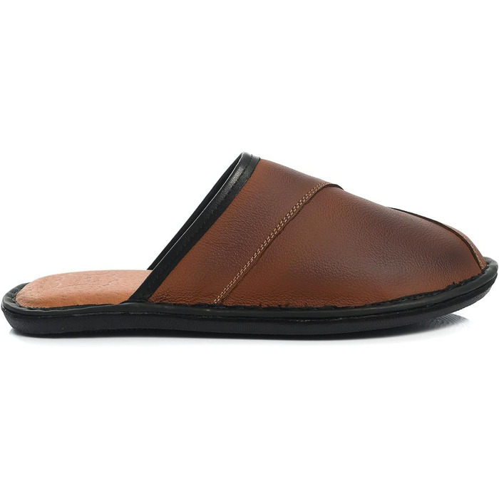 Чоловічі тапочки Hausschuhe Leder: зручні, теплі, ручні, з антиковзкою підошвою, розміри 41-47, колір коричневий