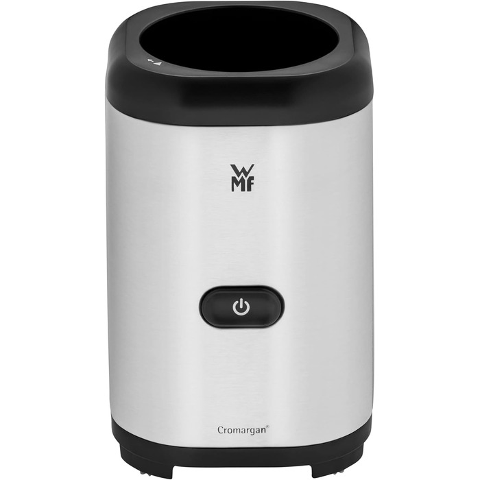 Блендер WMF Kult X Mix & Go Mini - електричний стаціонарний блендер з пляшкою 600мл, срібно-чорний