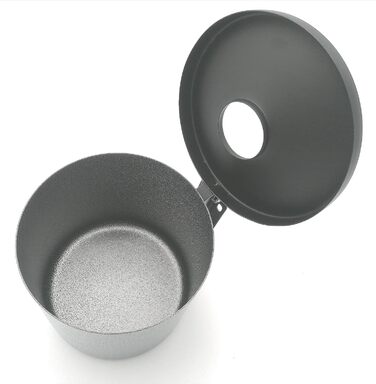 Outdoor ashtray, large, robust, made of hardened steel, wall-mounted, 2 l