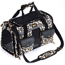 Транспортна переноска для собак та котів, складана, Leopard