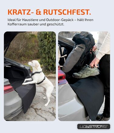 Захист для вантажного відсіку автомобіля [з підкладкою & водонепроникний] – універсальний килимок для багажника, підходить для легкових автомобілів та SUV – захист для багажника від бруду та подряпин (100x100 см)