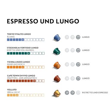 Капсули кави Nespresso Original: вибір еспресо та лунго, світла та темна обсмажка, сумісні з оригінальними кавомашинами Nespresso, набір 100 капсул