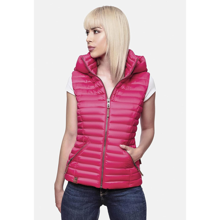Жіноча перехідна куртка Navahoo Shadaa з капюшоном та стеганим жилетом - 3XL (XS, Фуксія)