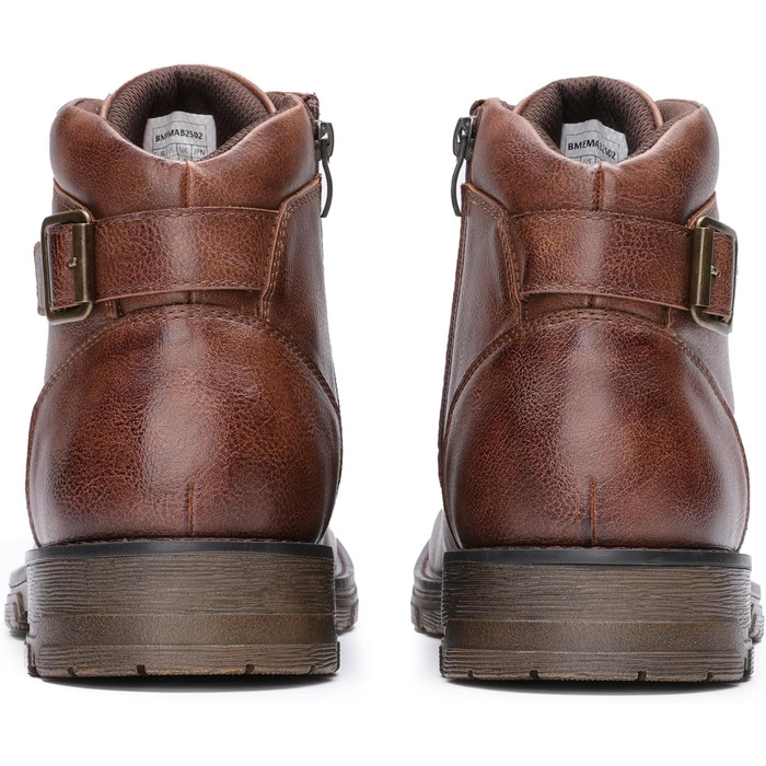 Черевики Bruno Marc для мотоциклів, бойові, на шнурівці, з блискавкою, зружна устілка, коричневі (42 EU)