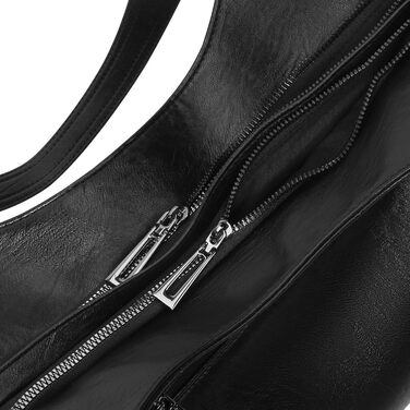 Сумка жіноча GSenhui вінтажна міська велика шопер з PU-шкіри, чорна, для подорожей, стиль панк