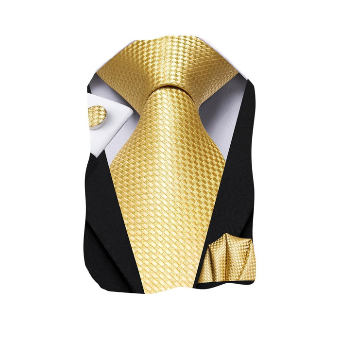 Краватка чоловіча Dubulle з квітковим візерунком Paisley, шовкова краватка для чоловіків, в смужку, краватка та нагрудна хустинка, комплект для весілля, ділового стилю, золота