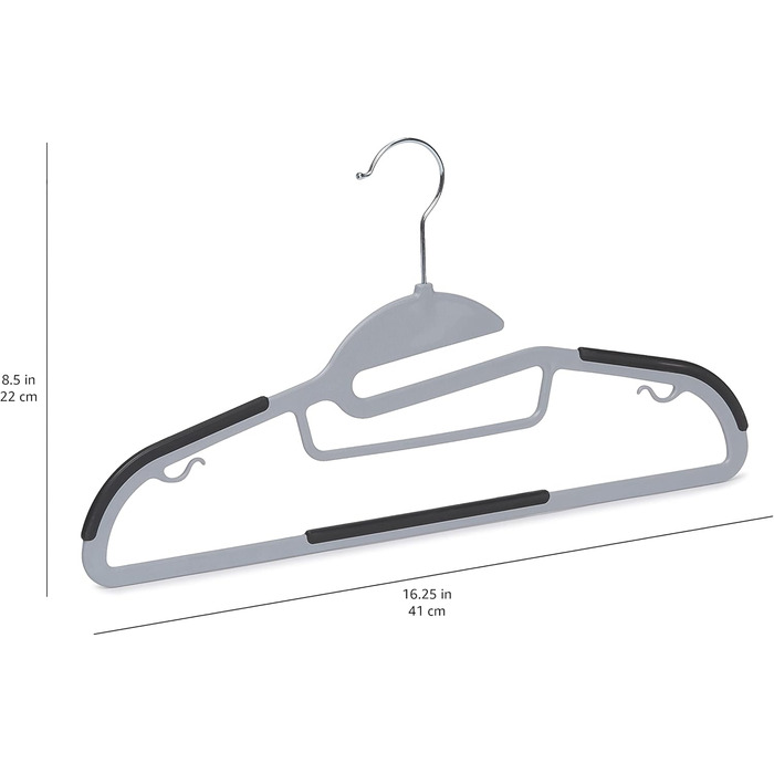 Amazon Basics Plastic Hangers, Rubber-Coated, Color: Black, Purple, 50-Piece